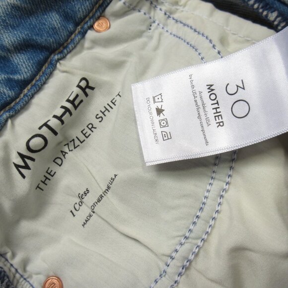 NWT Mother Superior The Dazzler Shift in I Confess High Rise Straight Jeans 30 - Picture 5 of 11